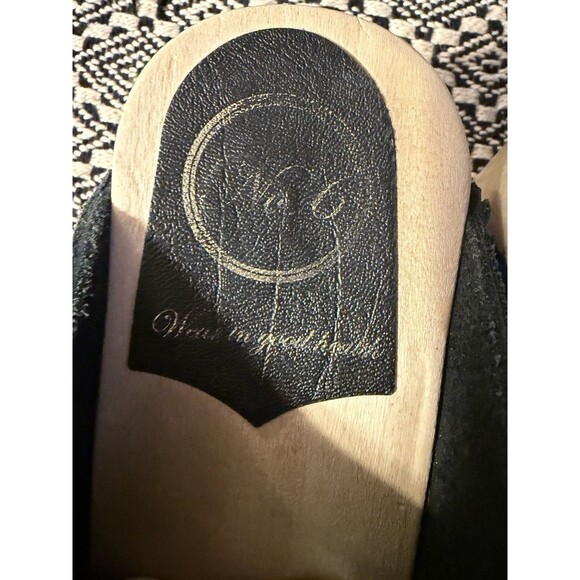 No. 6 old school high heel Clogs Size 38. Black - Picture 4 of 10